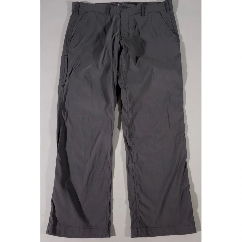 Eddie Bauer Travex Pants Mens 36x30 Gray Nylon Spandex Stretch Hiking Outdoor